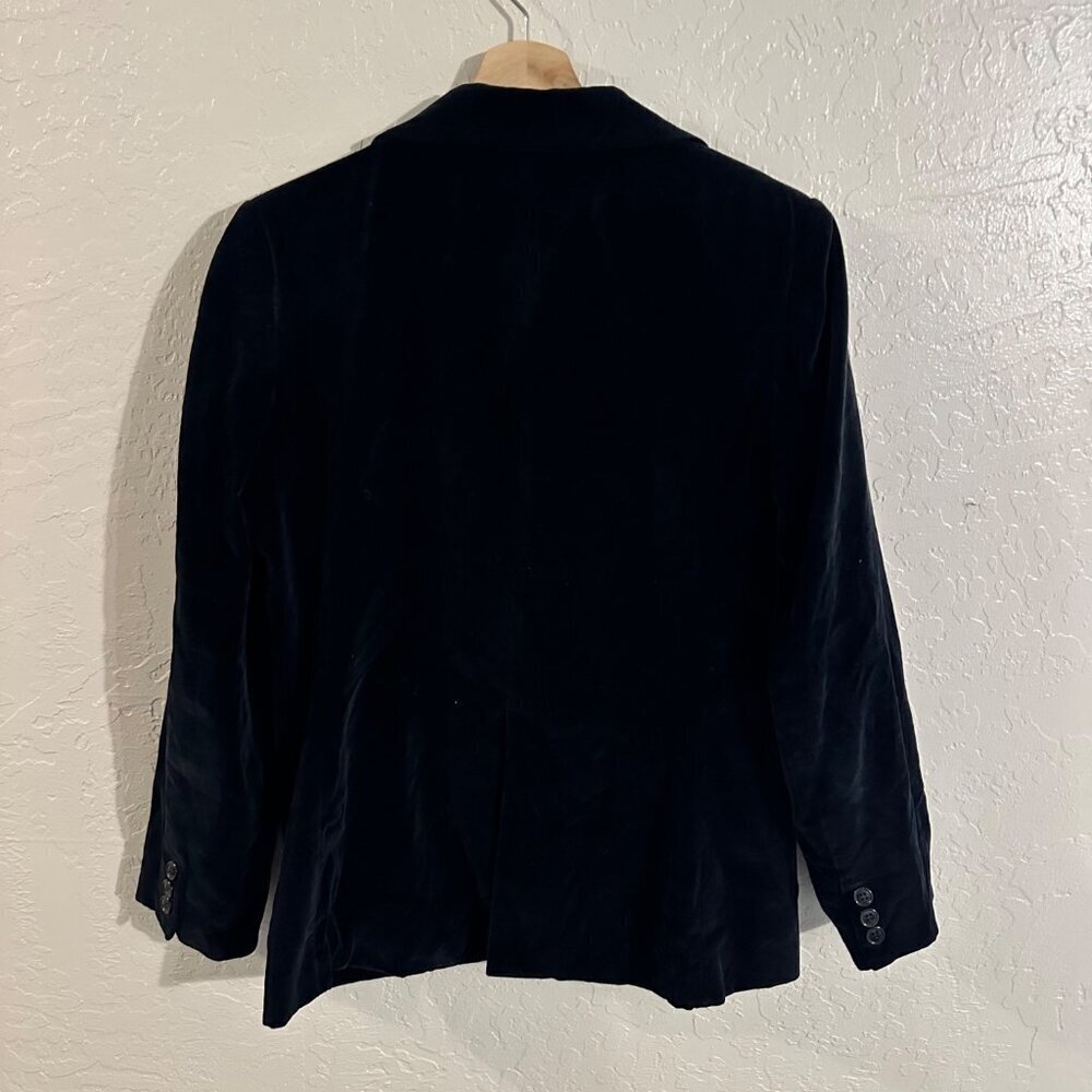 Y Anthony’s Plus Size Black Crushed Velvet Long Sleeved Vintage Cotton Blazer - Picture 9 of 10